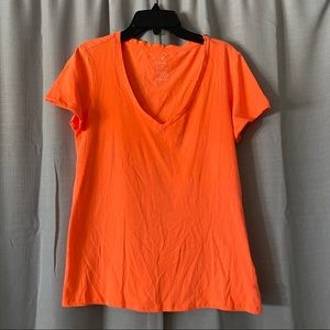 American Eagle V Neck Favorite Tee - Orange